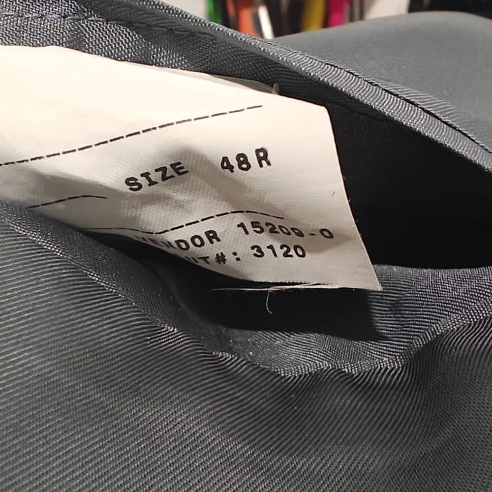 VTG Stafford Men's Sport Coat Blazer Two Button Navy Blue Polyester Wool Sz 48R‎ - Picture 15 of 15